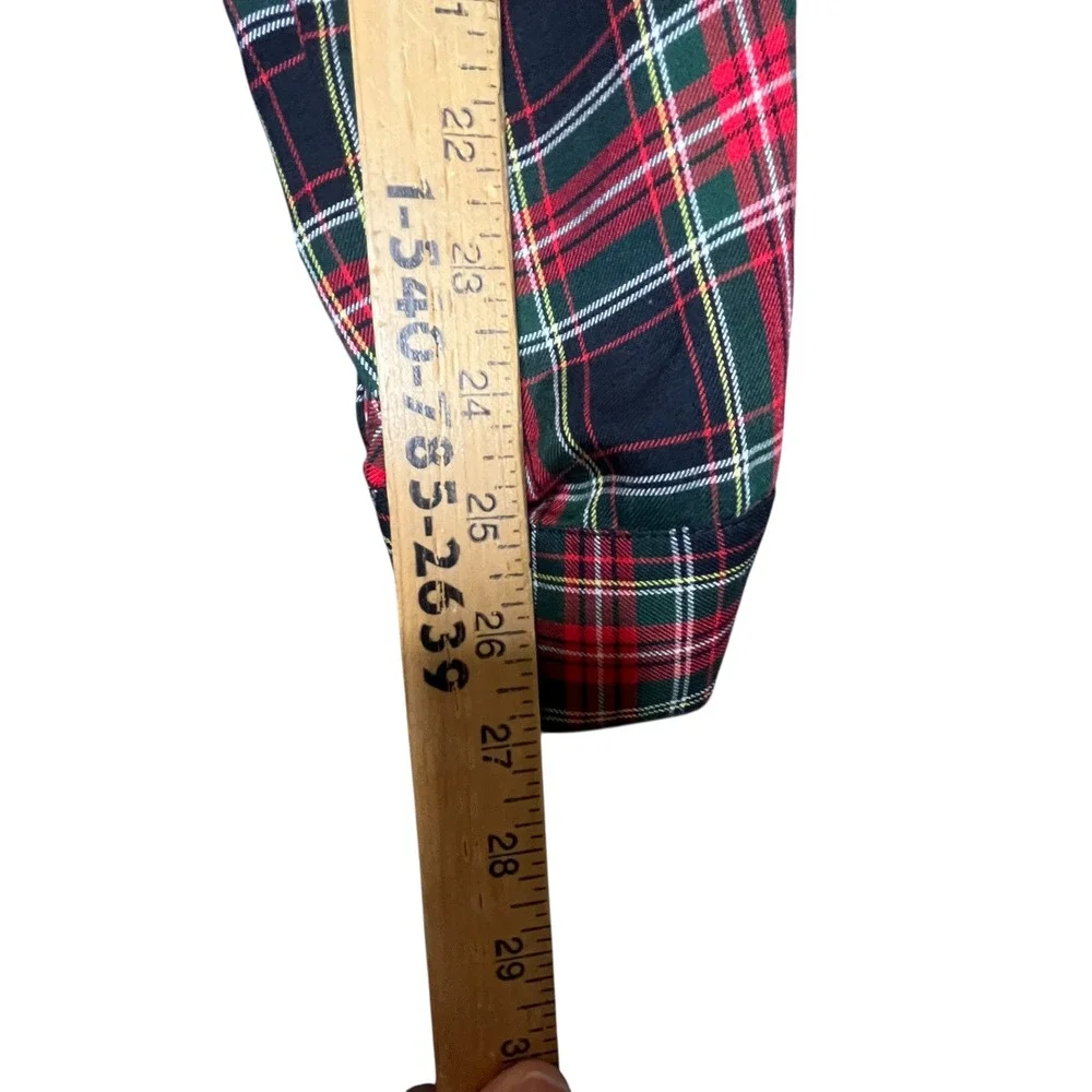 Talbots Vintage Tartan Plaid Wrap Shirt Dress Size 8 Holidays Academia Classic - Picture 11 of 16